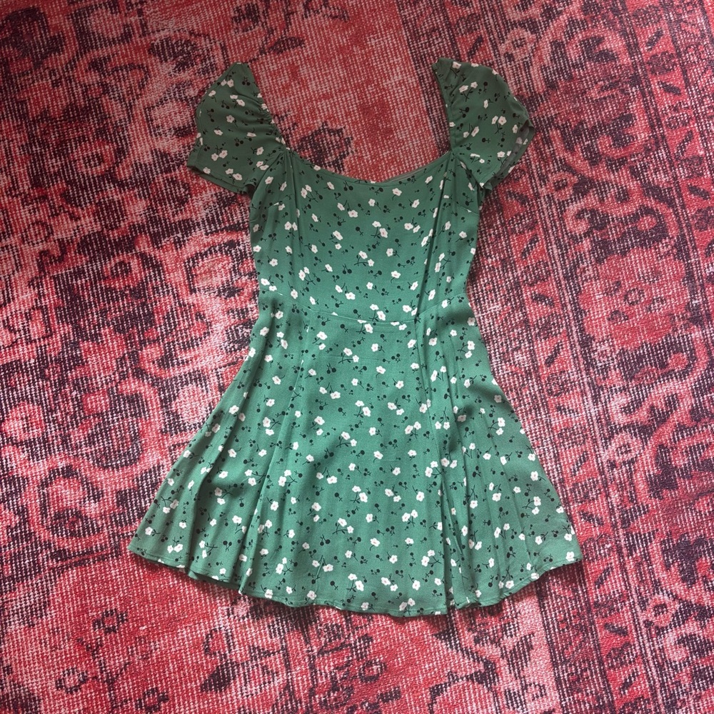 Reformation Telluride Green Floral Dress - Picture 3 of 7